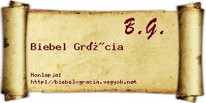 Biebel Grácia névjegykártya